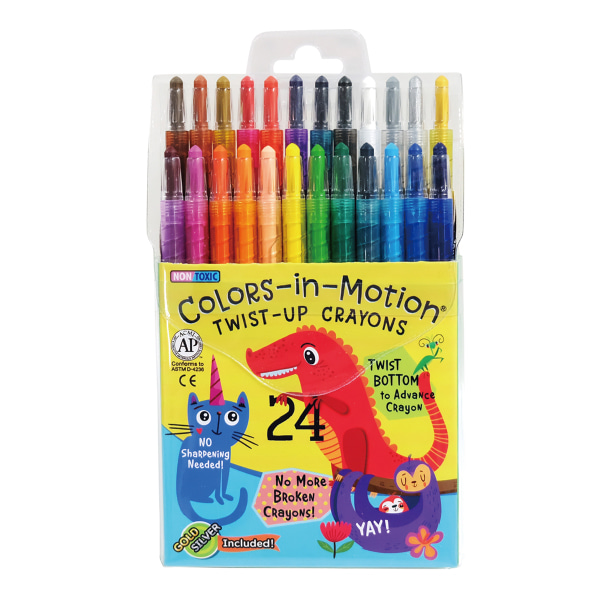 24 Colors-in-Motion crayons